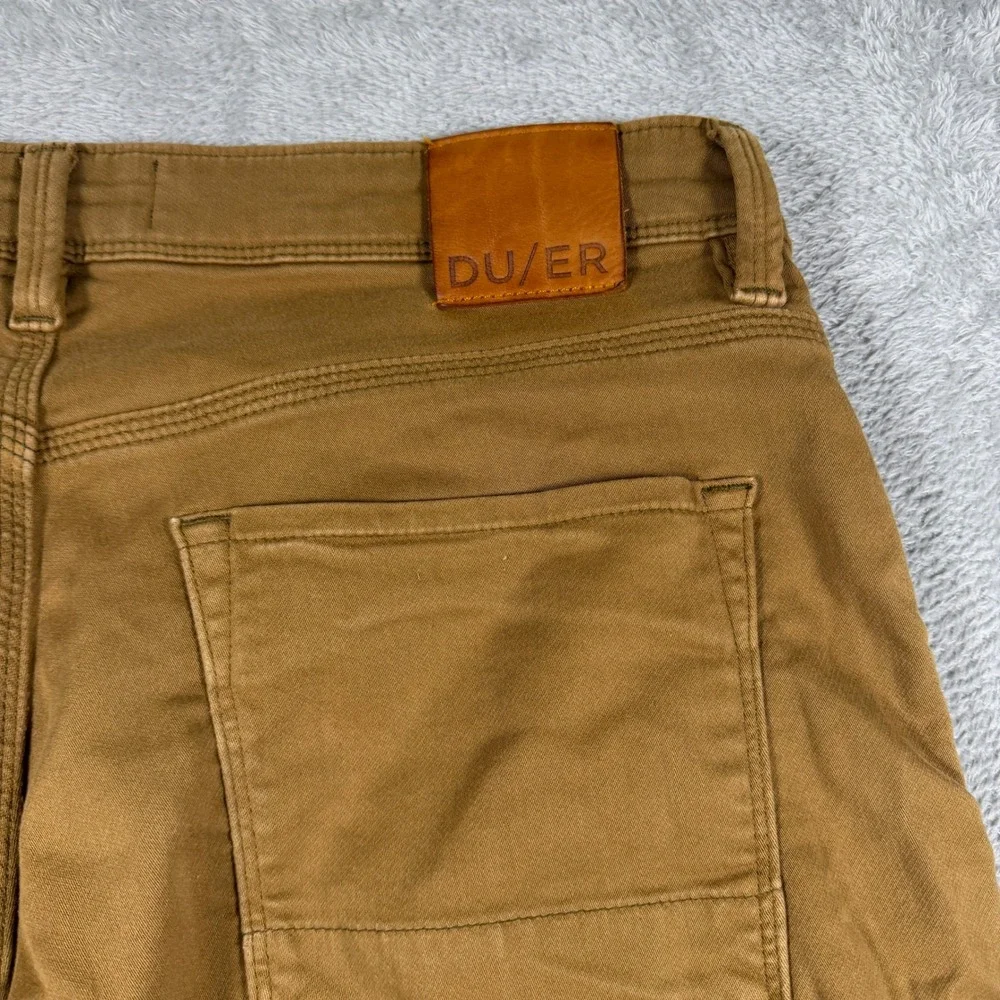 DU/ER N2X Relaxed Taper Pants Mens 34x30 Brown Stretch Performance